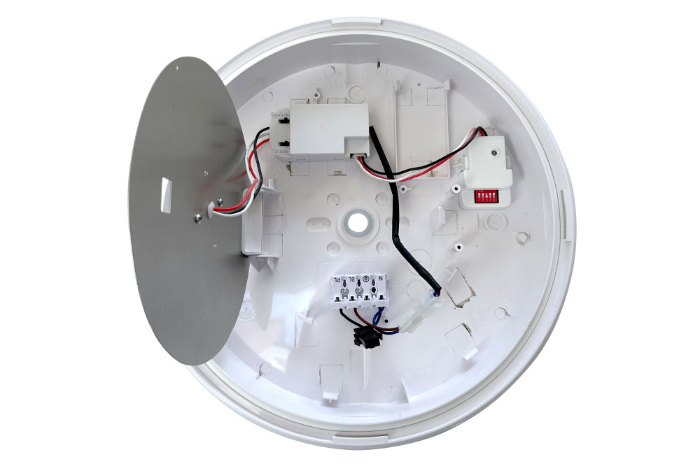 Integral LED Tough Shell Pro Corridor Function Microwave Sensor Module installed in Tough Shell Pro Bulkhead